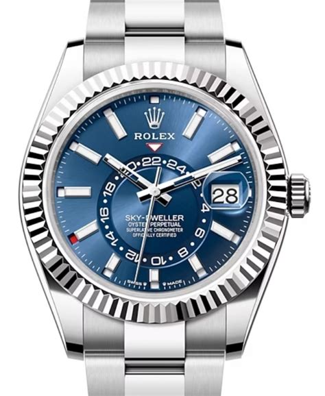 rolex sky dweller blue white gold|rolex sky dweller 18kt white gold.